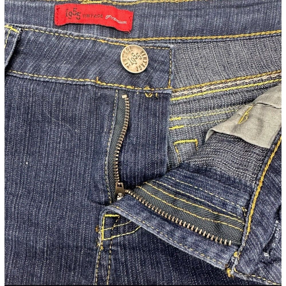 1955 Vintage Premium Brand DARK BLUE JEAN SHORT SHORTS SIZE 9 Women's - Picture 10 of 10